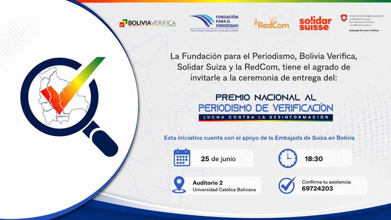 Premio Nacional al Periodismo de Verificación, Lucha Contra la Desinformación 